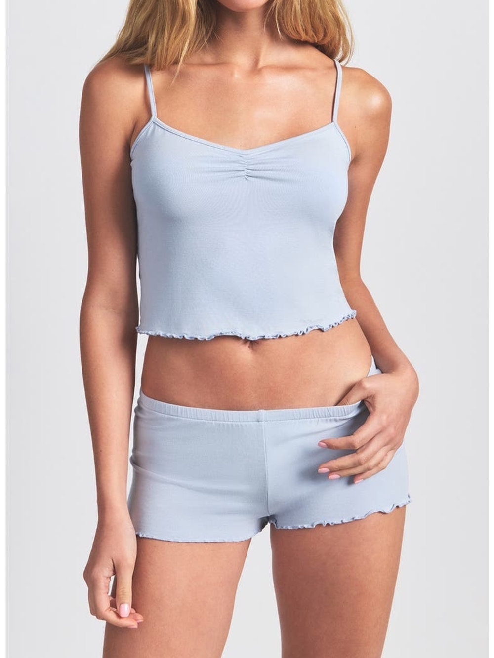 NWT $78 SKIMS Sleep Cami Set Zen Blue Small
